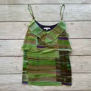CAbi Green Flutter Cami